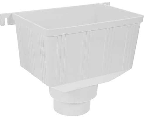 INOOMP Roof Edge Rain Gutter Pvc Downspout Adapter 110x75mm with Colored Liner, Rainwater Collection Funnel for Garden Water Collection System