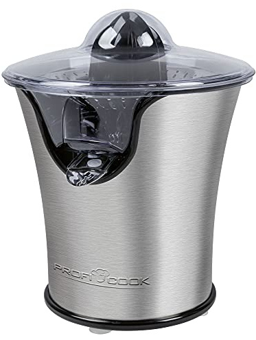 Profi Cook Saftpresse PC-ZP 1018 elektrische Zitruspresse im Edelstahl-Gehäuse, Edelstahl-Sieb, Tropfstopp, automatische Start/Stop-Funktion, Longlife-Profi-Motor, edelstahl