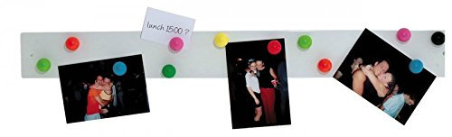 Ferroband Eisenband selbstklebend weiß matt - 0,6mm x 20mm x 3m - inkl. 10 Kegelmagnete, mit Premium-Kleber, flexibles Haftband für Magnete