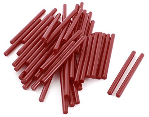 sourcing map 50 Uds. Barras adhesivas de pistola de pegamento de fusión en caliente rojo 7x100mm para modelo artesanal para Bricolaje DIY Artesanías Manualidades
