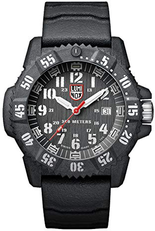 Luminox Master Carbon Seal XS.3801.L Herrenuhr 46mm - Taucheruhr in Schwarz mit Datumsanzeige 300m wasserdicht Saphirglas