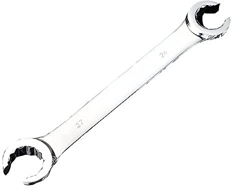 SENRISE Chiave a dado svasato, 1 pezzo, a doppia estremità, con anello aperto, per freno, per riparazioni domestiche e automobilistiche (24 x 27 mm)