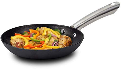 NAVA Atlas Poêle en fonte à induction | Ø 28 cm | Revêtement anti-adhésif | Pour rôtir des aliments | Cast Iron Pan Skillet | Poêle en fonte | Poêle en fonte | Poêle en fer
