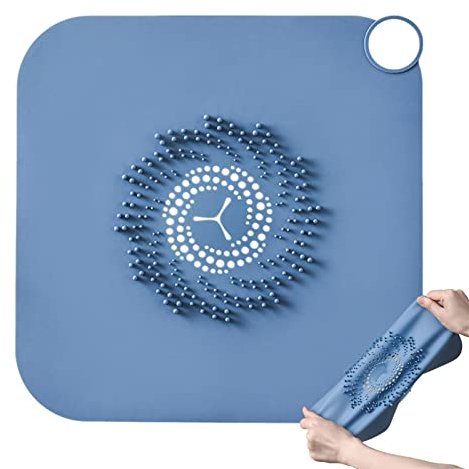 A/R Dusch-Haarfänger, quadratisch, großer Badezimmer-Abfluss, Haarfänger, starker Saugnapf, Haarstopper für Badewanne, Abfluss, Silikon, Badewanne, Abfluss, Haarfänger, Haarsammler, Falle