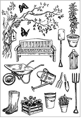 Surakey Silikonstempel Blätter Kreis Feder und Löwenzahn Set,1 Blätter Clear Stamps Blumen,Tiere Thema Clear Stempel Silikon Set für DIY Bullet Journal Scrapbooking Fotoalbum Geburtstag Stempelset