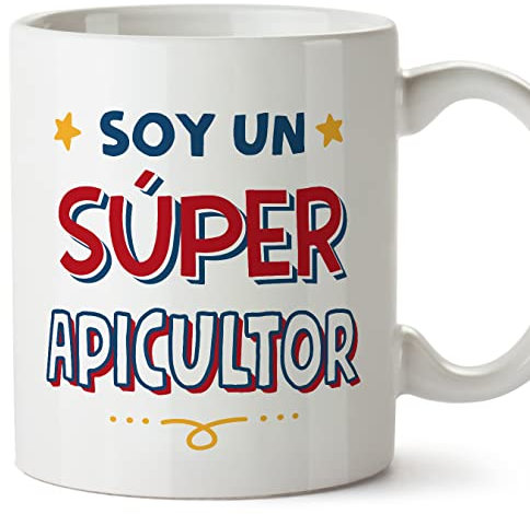 MUGFFINS Tazas para APICULTOR hombre - En Español - Soy Súper - 11 oz / 330 ml - Regalo original y divertido
