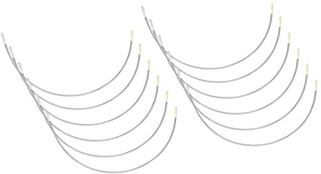 Tiuimk 6 paia di ferretti di ricambio per reggiseno, in acciaio inox, argento e bianco, coppa B, come mostrato nell'immagine principale, taglia unica, come mostrato nell'immagine principale, taglia