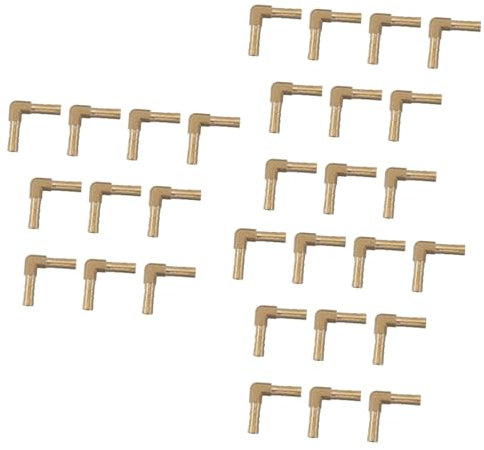 NIYANGLE 30 Pièces Raccord Cannelé Articulation Du Coude Tuyau à 90 Degrés Connecteur En Forme De l Raccord De Tuyau à Filetage Extérieur Connecteur Tubulaire Cuivre Fil Extérieur Composant