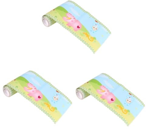 Toyvian 3stücke Cartoon Tier Wandaufkleber Dekorative Fußleiste Wandsticker Für Kinderzimmer Wohnzimmer Und Badezimmer Selbstklebend Einfach Anzubringen Vielfältige