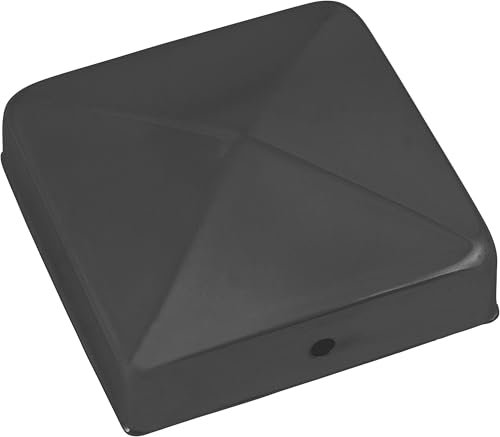 Connex Tappo per pali – 90 x 90 mm – Protezione dalle intemperie per pali e recinzioni – Zincato & nero/copertura per recinzioni/tappo per recinzioni/tappo a colonna / HV4327
