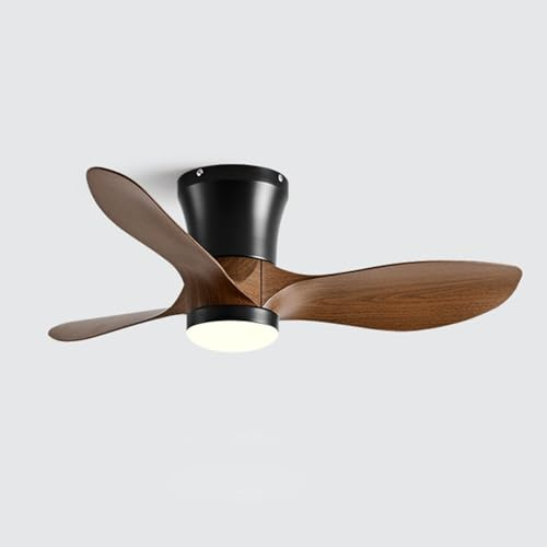 ENTHERONIC Ceiling Fan with Lights 3-Blade Ceiling Fan with Light and Remote Flush Mount 32 Inch Ceiling Fans for Bedroom Living Room Kids Room Small Space
