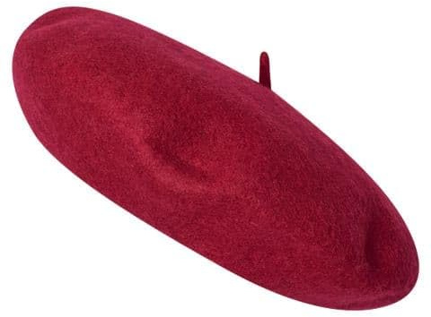 Dam ullbasker hatt fransk stil basker kvinnor ull klassisk prismatisk hatt vanlig klassisk färg basker hatt, unisex mjuk varm utomhus vintage konstnär hatt unisex vinter basker hatt, Rödbrun, one size