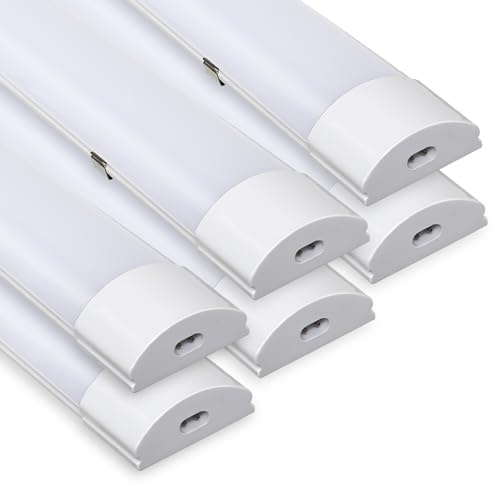 Peviasot 4 Pezzi Lampada LED Stagna 150 cm 48W 3600LM, Plafoniera IP65 Impermeabile, Collegabile, Luce Neutra 4000K, Lampada per Garage Cantina Officina Bagno Ufficio Ambiente Umido