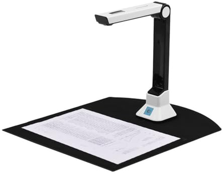 BK50 - Escáner portátil de alta definición de 10 megapíxeles, tamaño A4, cámara de documentos para tarjetas, pasaporte, documentos, reconocimiento de documentos, compatible con 7 idiomas