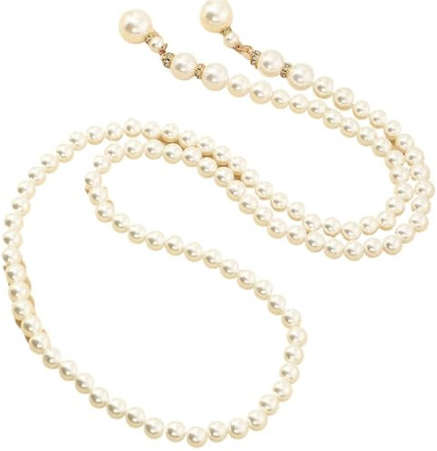 LuoAXINN Kummerbund Damen-Taillenkette, dünner Gürtel, Perlen-Taillenkette for Kleid, Fransen, Dekoration, Anhänger, Körperschmuck