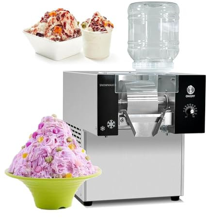 Machine à raser à glace électrique, machine à glaçons et broyeur à flocons de neige haute capacité, technologie de refroidissement par air pour la maison, les camions de nourriture, les restaurants et