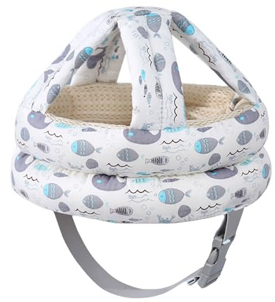 Baby Kopfschutz, Kopfschutz Helm, 360°Anti-Kollision Baby Helm Schutzhelm, Head Protector, Babyhelm Head Protector für für 5 Bis 24 Monate Baby (White)