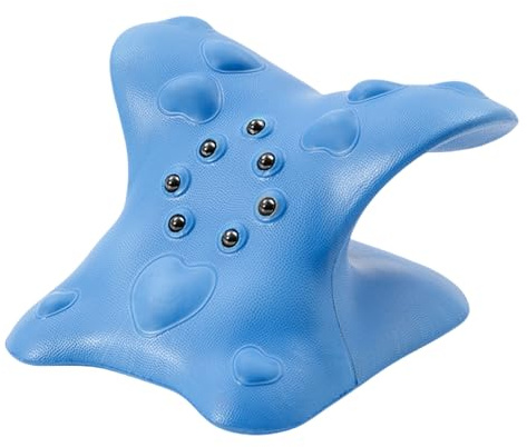 Cuscino di massaggio cervicale - barella del collo per trazione cervicale | Supporto ergonomico anti- con punto di massaggio della schiena superiore | Cuscino per collo - impiegati uomini donne ce