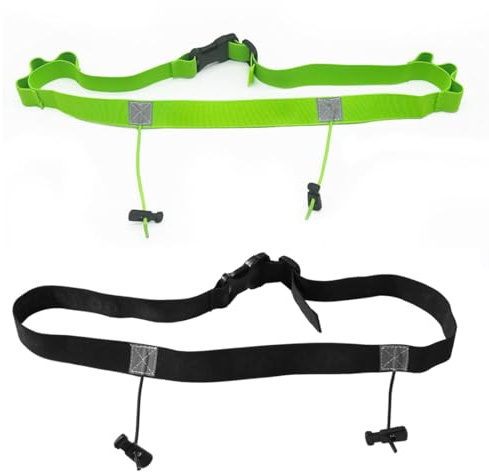 HAMKU 2 PCS startnummernband triathlon triathlon startnummernband Laufgürtel Startnummernhalter Einstellbar Reflektierend für Radfahren Triathlon Marathon Laufen