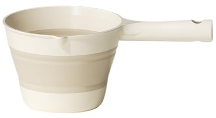 Djowyh Cazzuola pieghevole – Manico ergonomico salvaspazio – a prova di perdite – Cazzuola pieghevole da cucina e doccia – per cucinare la doccia, preparare i cibi, campeggio, giardinaggio, pesca
