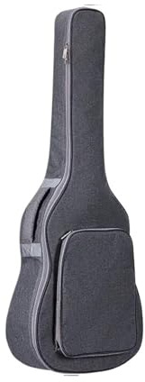 GIJMZY gitarrväska tjockare gitarrväskan, skyddande förvaringsväska, vattentät, med dubbla remmar, vadderad axelväska för klassiska akustiska gitarrer, Grå 41, En Storlek, En stil