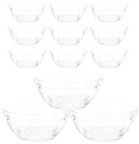 Hoement Lot de 12 Ramequins en Verre Transparent 45 Ml, Multi-Usages pour Pudding et Sauces, pour Repas et Événements Informels