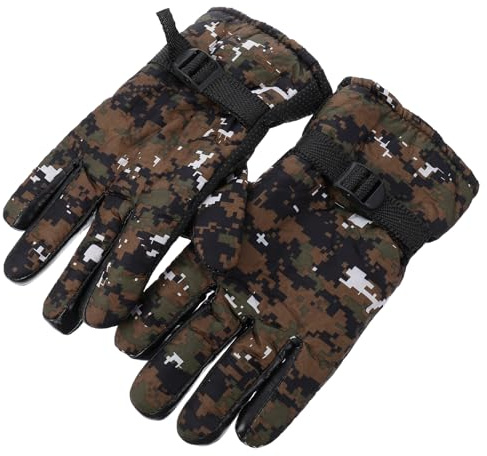 KESYOO Guanti da Ciclismo Antiscivolo Invernali Fodera Termica, Impermeabili e Antivento, Guanti da Equitazione e Mountain Bike per Attività Outdoor Uomo Unisex, Fibbia Regolabile