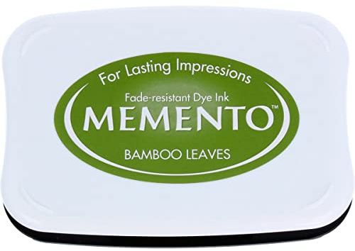 Tsukineko Memento Stempelkissen Bamboo Blätter, Synthetic Material, Gruen, 9.9 x 6.6 x 1.8 cm, Grün