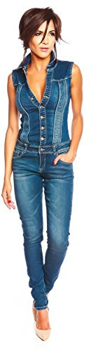 CREATIONS DOUCEL Combinaison en Jean LA Petite Parisienne Ref. AP-Kelly Bleu-Jean XL