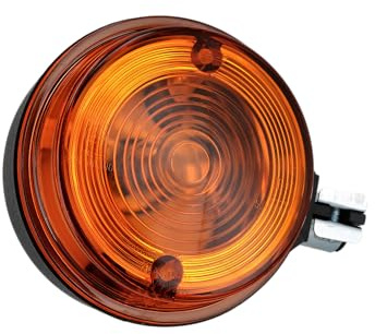 Blinker hinten, rund in Schwarz mit orangenem Glas - für Simson S50, S51, S