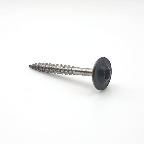 Vis à bois 4x35 mm RAL 9005 noir foncé tête extra-large Inox A2 par 100