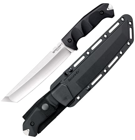 Cold Steel Knives Warcraft Tanto 13UL Fixed Blade San Mai Steel Black G10 Knife