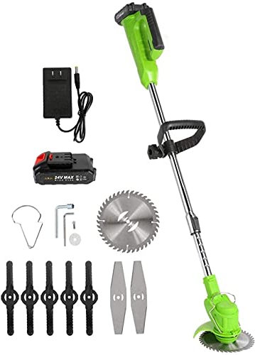 ATAAY Tosaerba Elettrico a Batteria Tagliaerba Portatile Tagliaerba Portatile Tagliaerba da Giardino Strumento per potatura da Giardino con caricabatteria 24V-1 Kit Batteria
