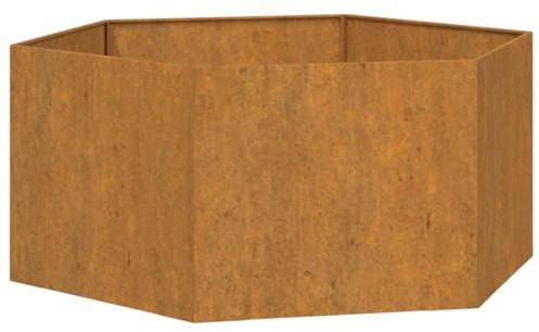 vidaXL Jardinière, Bac à Fleurs, Pot de Plantes, lit Surélevé, Décoration de Jardin Terrasse Patio Balcon Extérieur, Rouillé Acier Corten