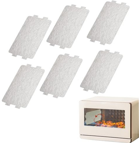 JCUGSBS Piastra di Mica per Microonde,Piastra di Mica,Protezione per Forno a Microonde in Mica,Foglio di Mica Universale Copertura di Guida D'onda,Mica per Microonde Universale Piastre 8Pezzi