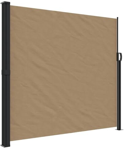 vidaXL Infällbar sidomarkis taupe 180x600 cm