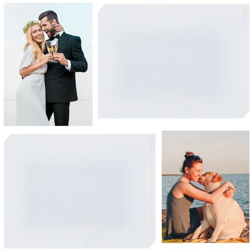 CRASPIRE 20 pz. Sublimazione Metallo Foto Vuote 7.87 x 5.9 0.5mm di Spessore Alluminio Immagine Segno Piastra Bianca Trasferimento Termico Alluminio Vuoto Fai da Te Stampa Parete Stanza Decorazione