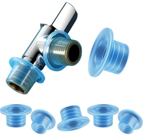MIUPOO Faucet Leak Proof Sealing Gasket,Heavy Duty Hose Sealing Leak Proof Silicone Plug,Outdoor Faucet Repair Kit for Faucet Triangle Valve,Silicone Raw Material Belt,30 Pieces.