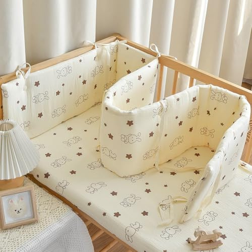 PTKG Bettschutz Kinderbett Umrandung,Kinderbett Randpolsterung,StoßFester Schutzgitter,Superdicker Antikollisions Teppich fürs Bett,Kopfschutz für Wickeltisch,D12,240 * 28cm