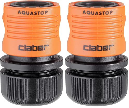 Claber RACCORDO RAPIDO 5/8 AQUASTOP 8567 (Confezione da 2)