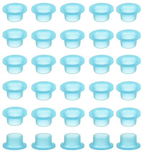 sourcing map 30 Pcs Faucet Leak-Proof Sealing Gasket, Silicone Faucet Sealing Gasket, Universal Leak-Proof Silicone Plug for Pipe Plugs, Prevent Leaks in Pipe Systems, Blue