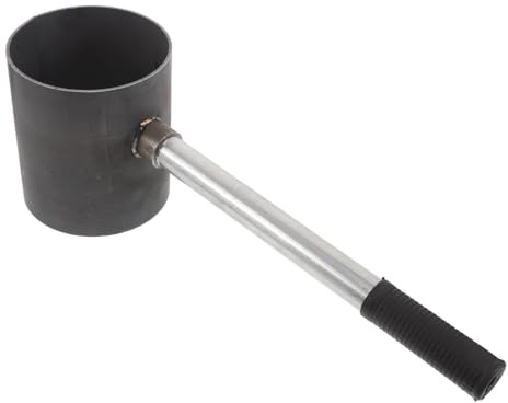 Milisten Accenditore per Carbone in Acciaio Resistente 12 CM X 14 CM Secchio Portatile per Stufa a Carbone da Barbecue con Bordi Lisci per Picnic e Cucina all’Aperto