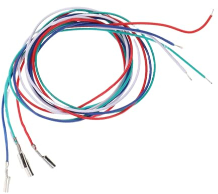 UKCOCO 4 Cables de Repuesto para Cabezal de Tocadiscos Estéreo, Juego de Cables Conductor de Fonógrafo 4 Colores (,) para Reemplazo y Conexión Estable