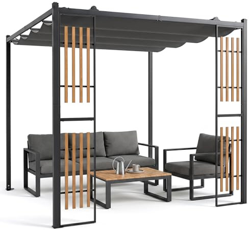 COSTWAY pergola 2,3 x 2,3 m terrasstak
