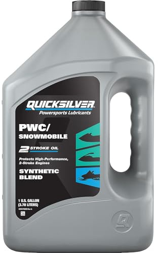 Quicksilver Premium Synthetic Blend 2-Stroke Engine Oil for PWC, Snowmobile, 1 Gallon