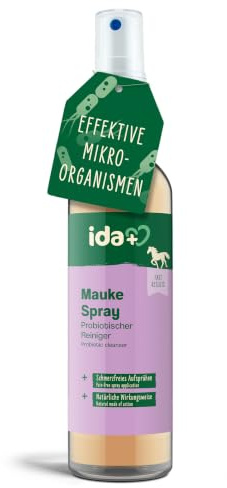 Ida Plus Mauke Spray für Pferde 200 ml - schnelle Hilfe bei Mauke, Strahlfäule & Ekzemen - Mauke Mittel mit effektiven Mikroorganismen - rasche Linderung, hautfreundliche & schmerzfreie Hufpflege