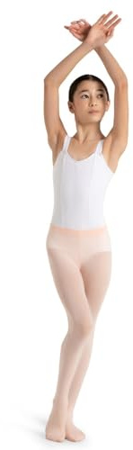 Capezio 1916X - Mallas de transición ultra suaves para mujer, color rosa ballet, talla única (2-6X)