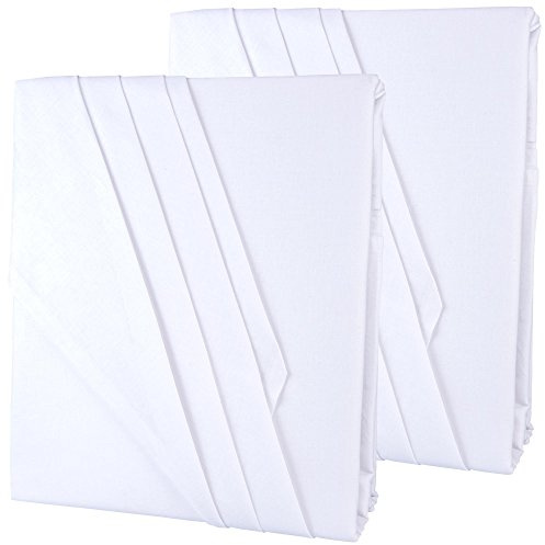 aqua-textil Edition Bettlaken ohne Spanngummi Doppelpack 150 x 250 cm weiß Baumwolle klassisches Betttuch