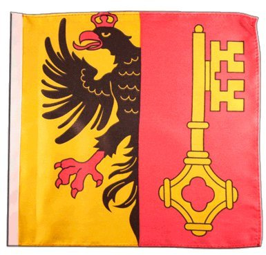 Flaggenfritze Flagge/Fahne Schweizer Kanton Genf - 30 x 30 cm