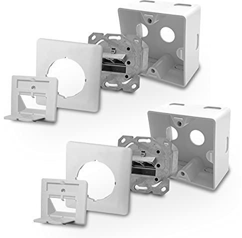 ARLI Cat6a Netzwerkdose Netzwerk Dose 2x Cat 6 a 2x RJ45 Port voll geschirmt Metalldurchgussgehäuse Aufputz Unterputz Cat7 Kabel